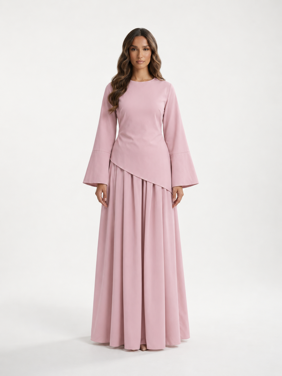 RAYHANA Asymmetric Maxi Skirt Set