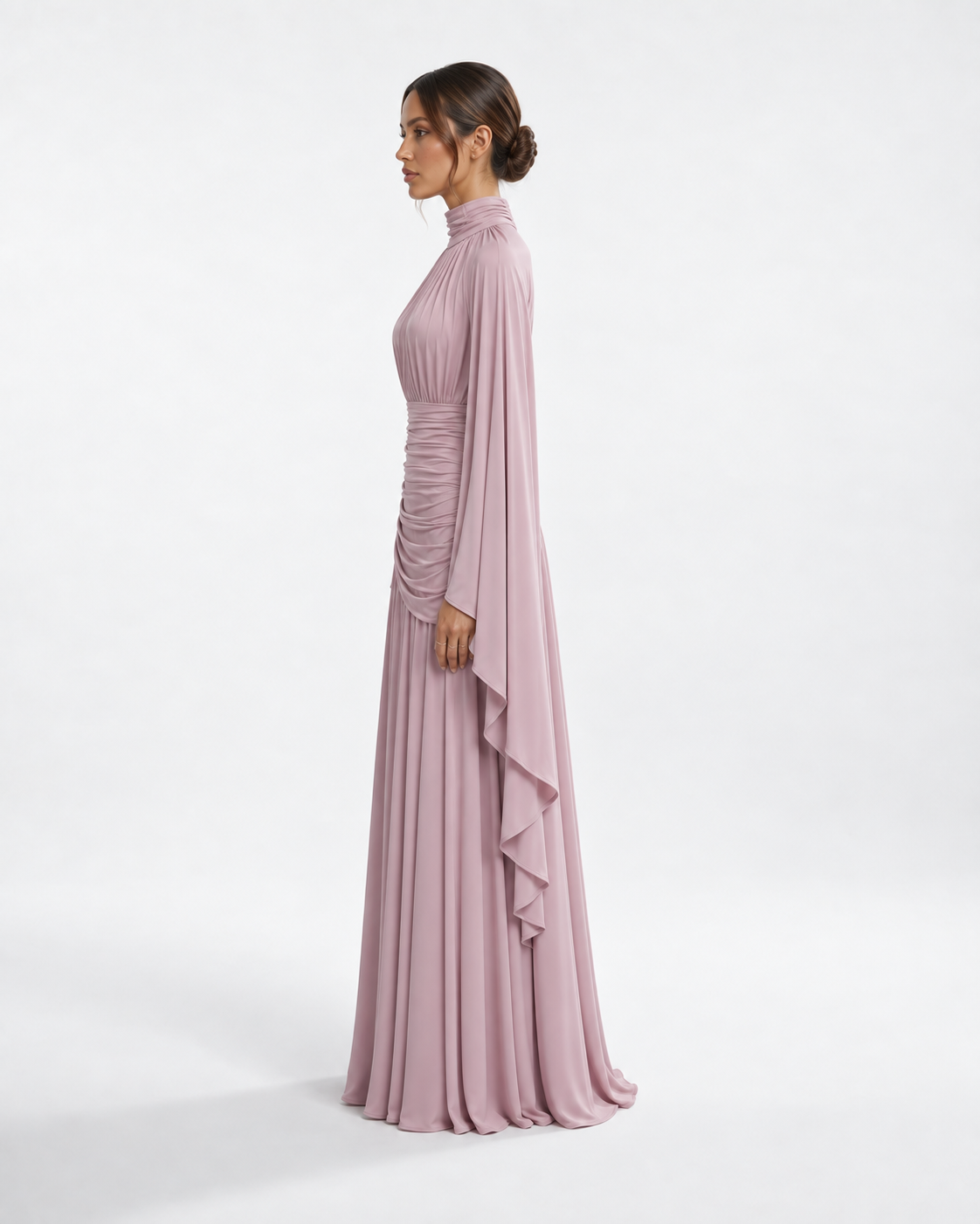 NAYEELA Satin Corset Maxi Dress