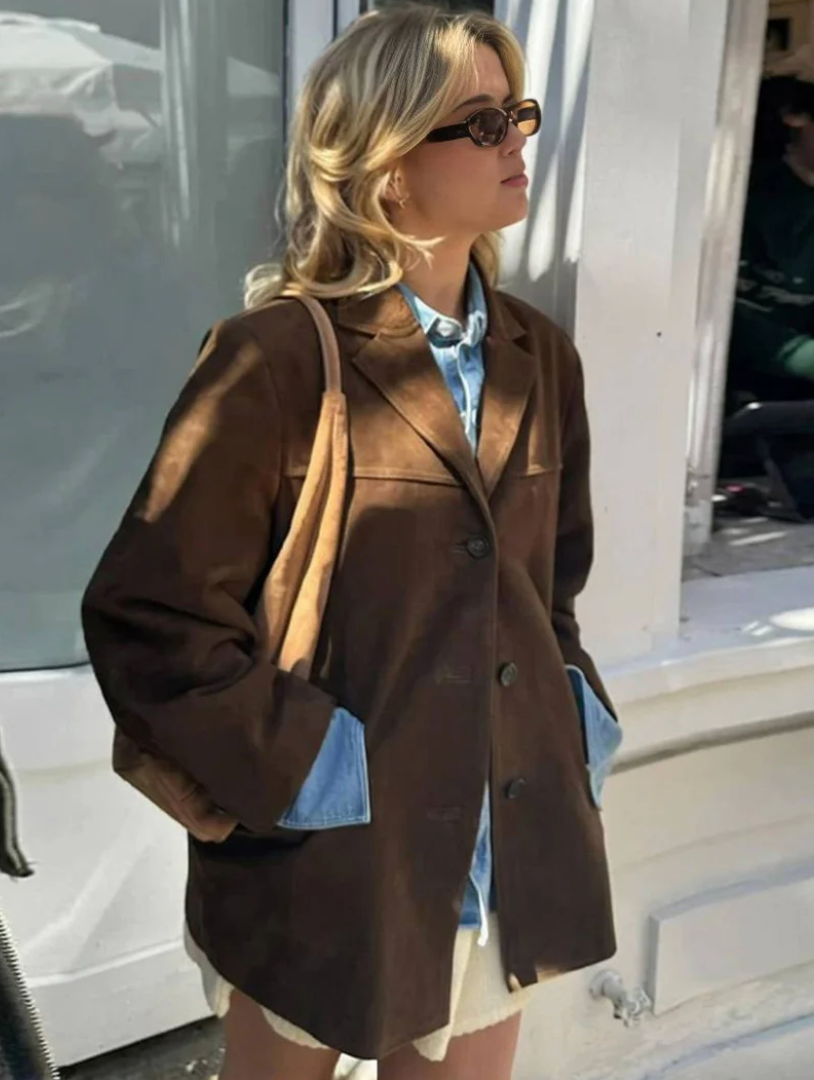 MELYA Vintage Suede Blazer