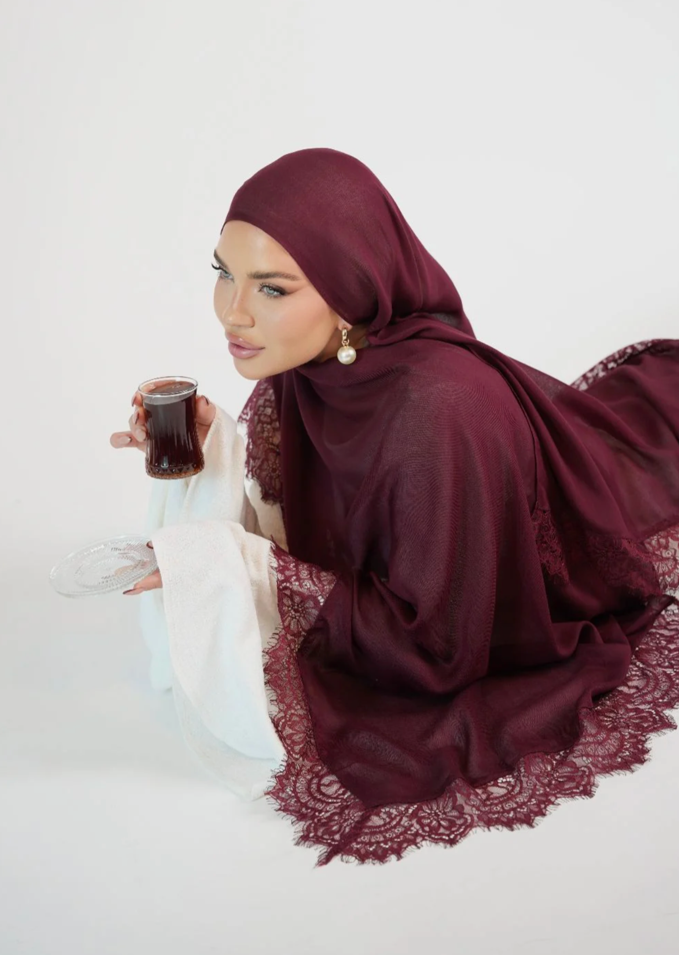 KHEYRAA Lace Modal Hijab
