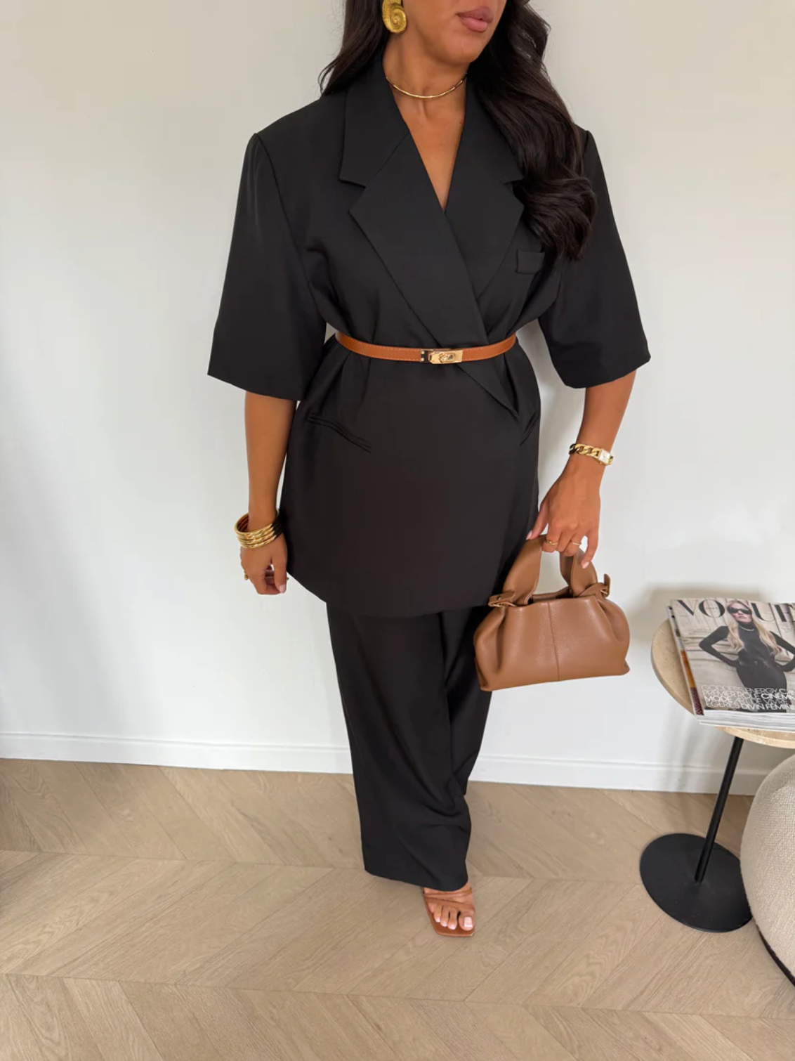 SIENNA Wide-Leg Tailored Trousers