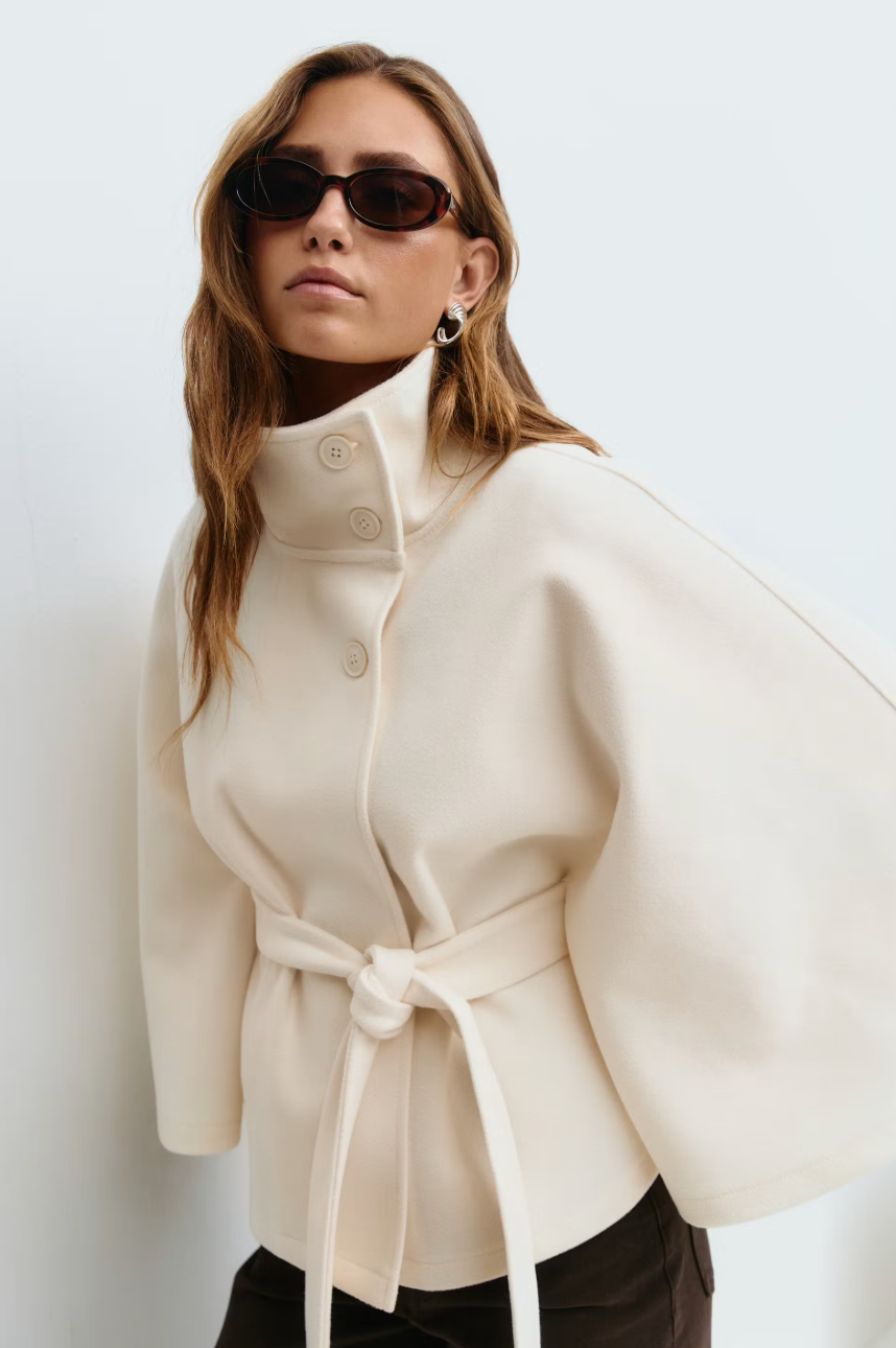 NEYLA Cape-Jacke mit Gürtel