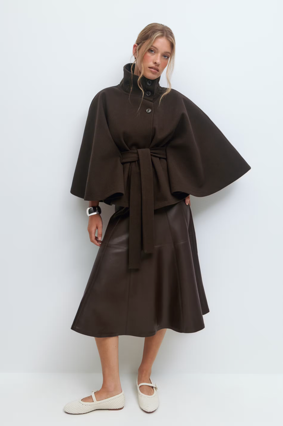 NEYLA Cape-Jacke mit Gürtel