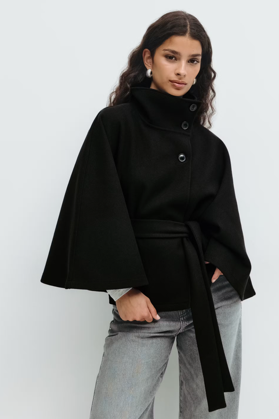 NEYLA Cape-Jacke mit Gürtel