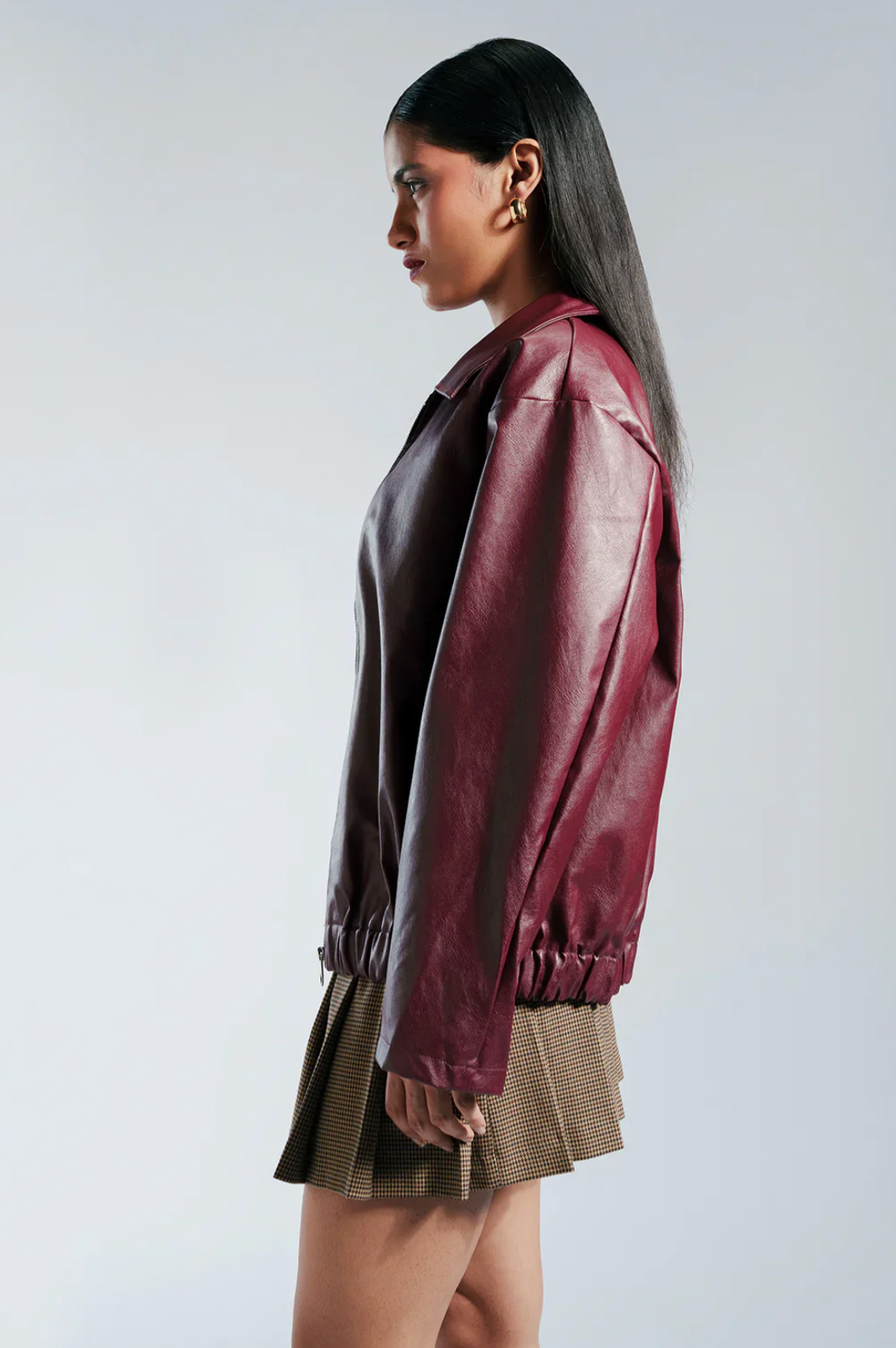 ANGELA Vintage Drip Leather Jacket