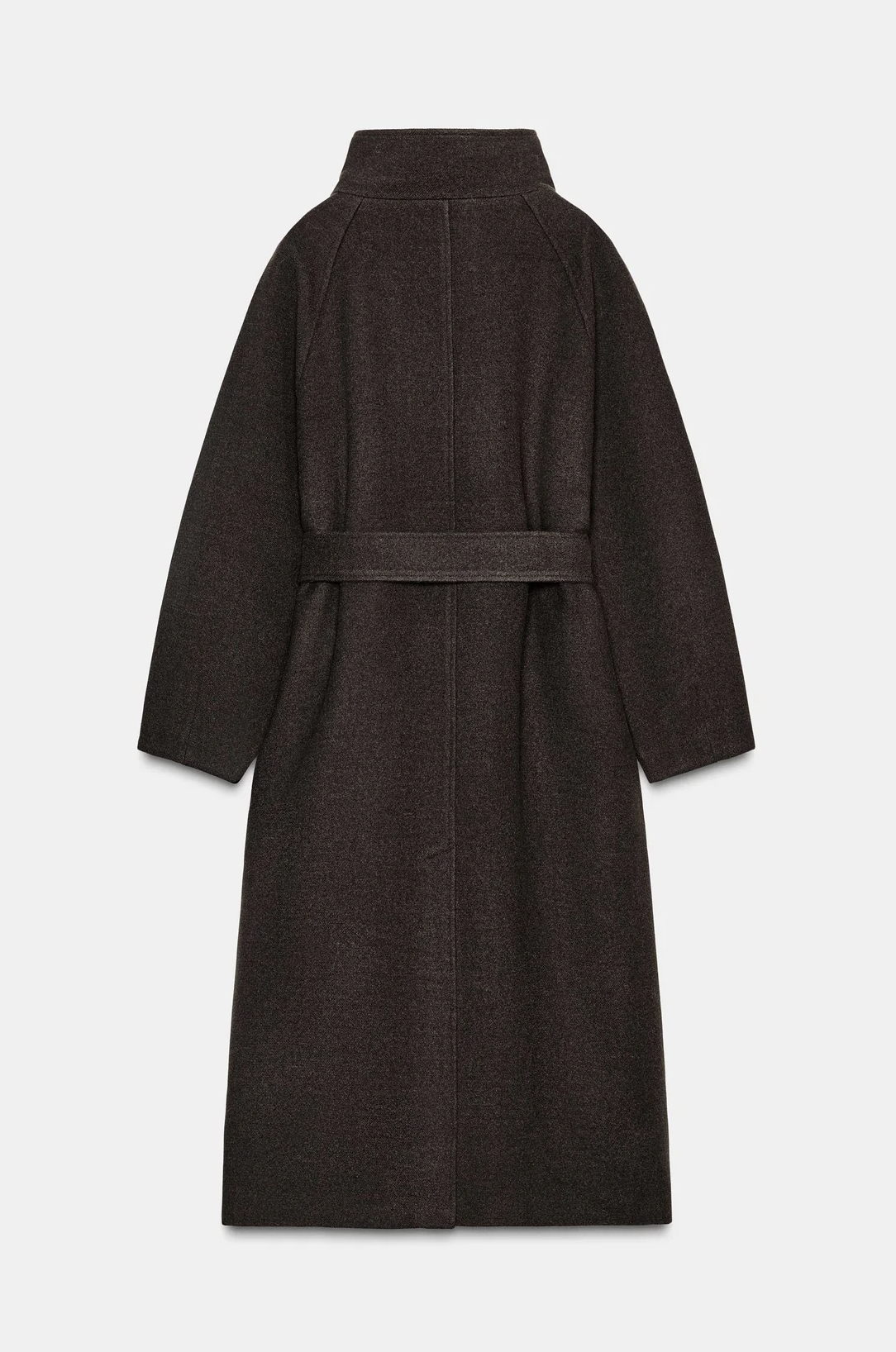 WAFYA Long Belted High Neck Coat