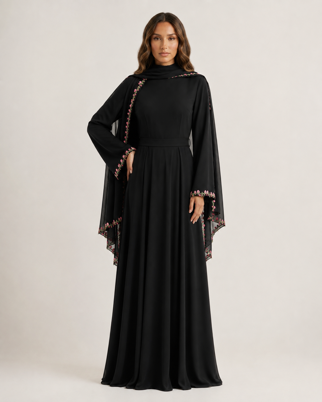 AYNUR Embroidered Maxi Dress