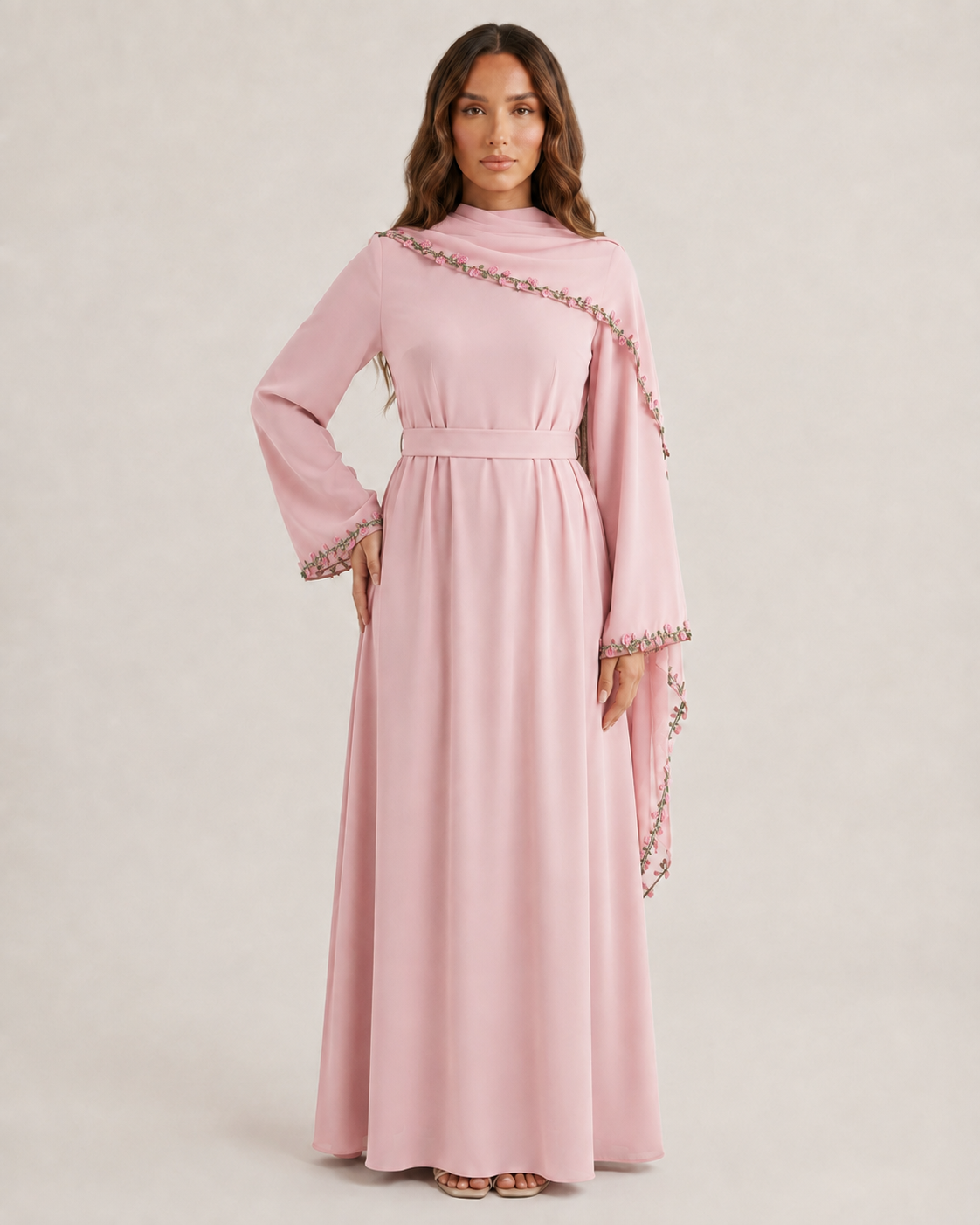 AYNUR Embroidered Maxi Dress