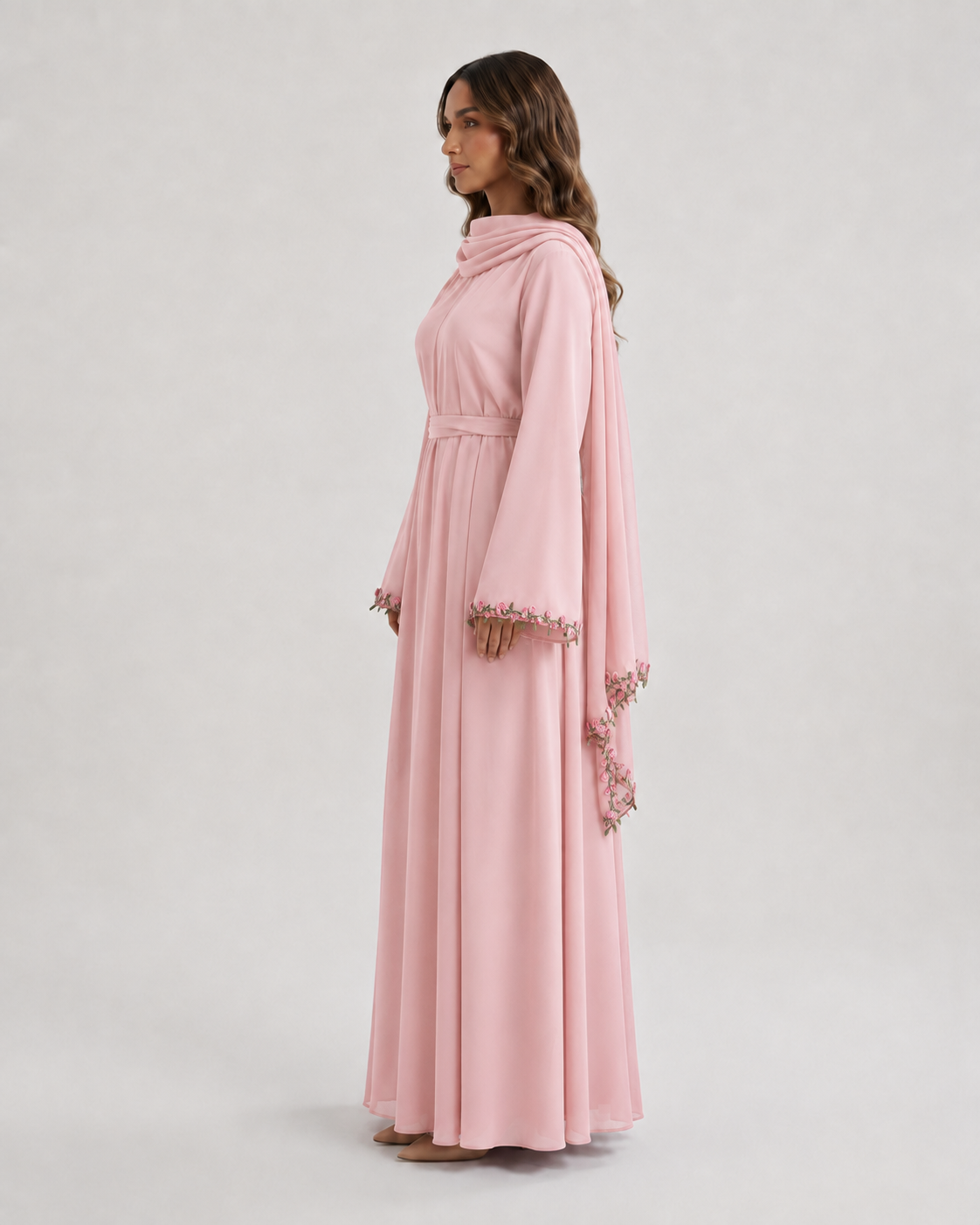 AYNUR Embroidered Maxi Dress