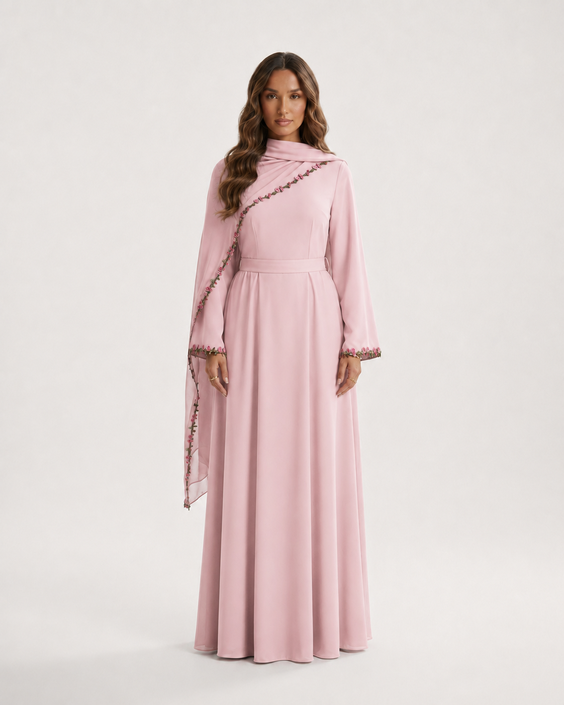 AYNUR Embroidered Maxi Dress