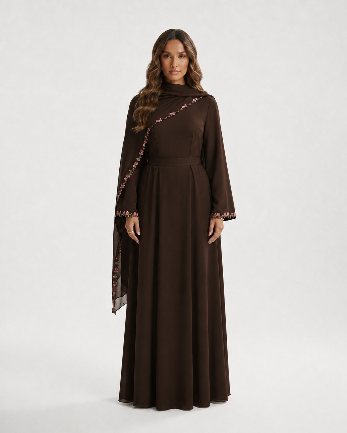 AYNUR Embroidered Maxi Dress