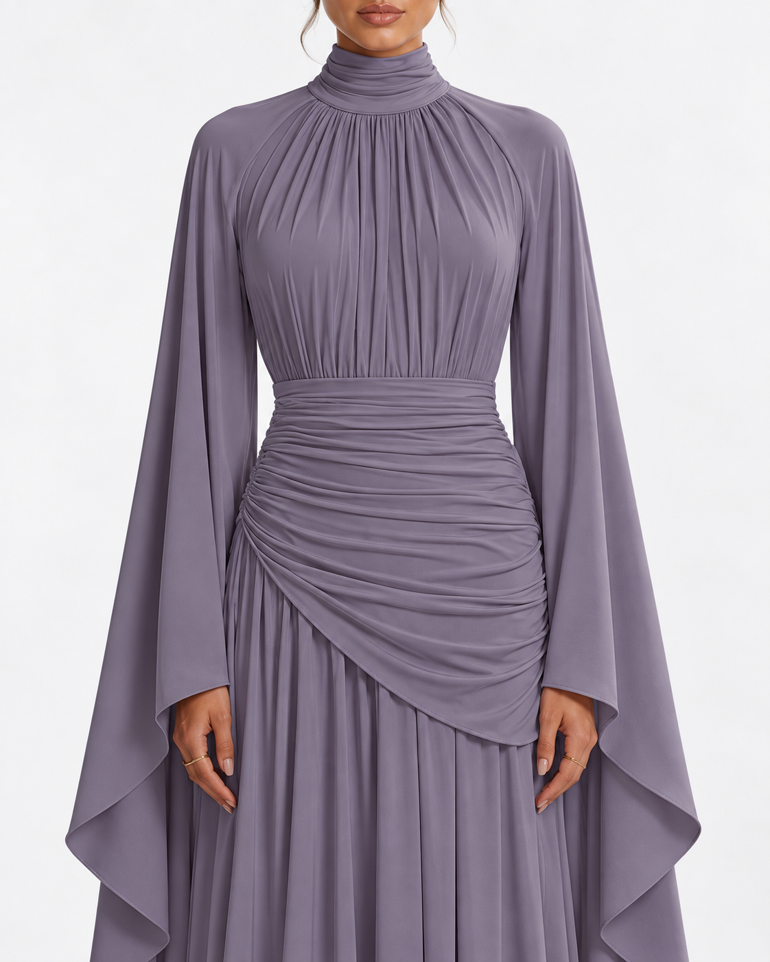 NAYEELA Satin Corset Maxi Dress