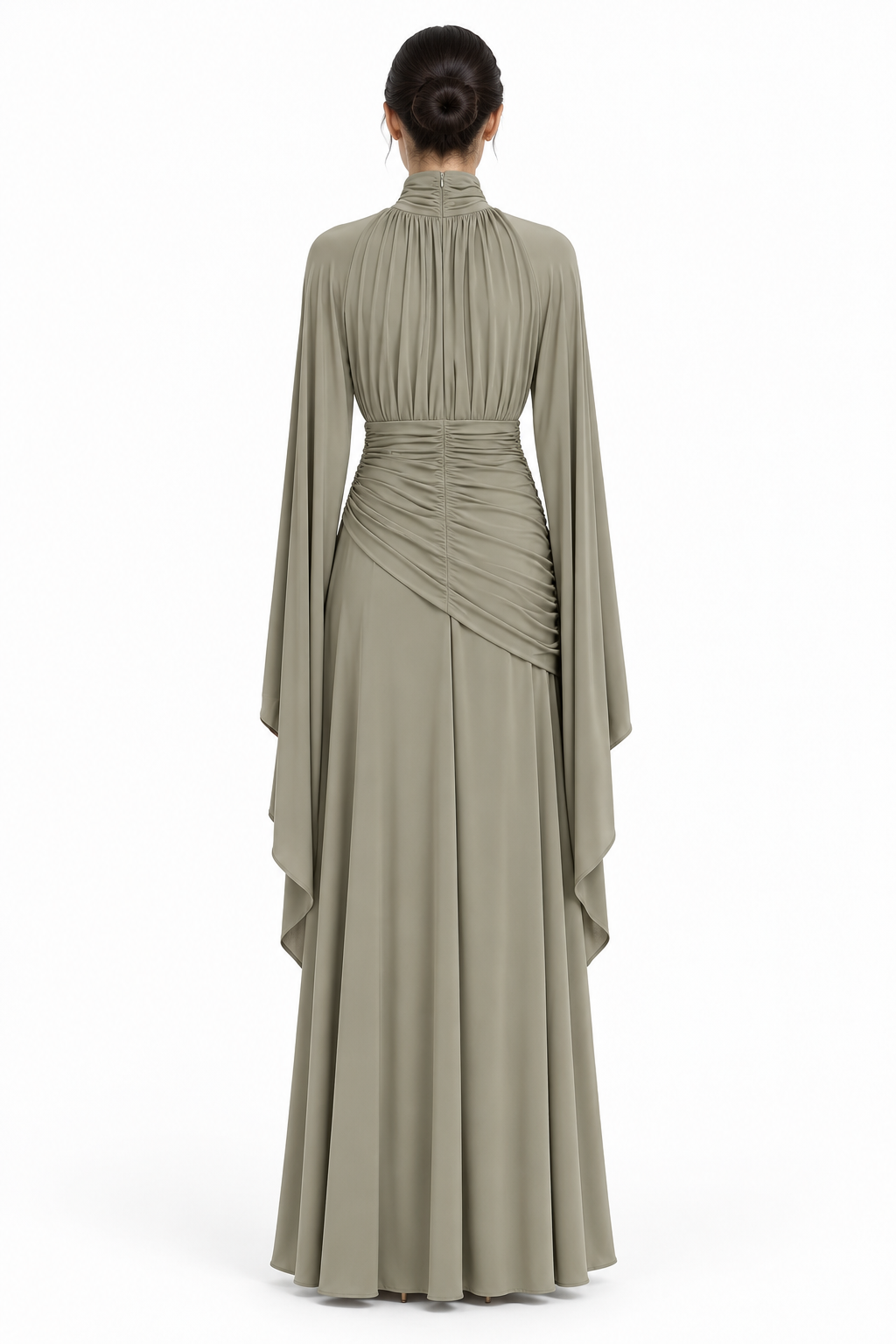 NAYEELA Satin Corset Maxi Dress
