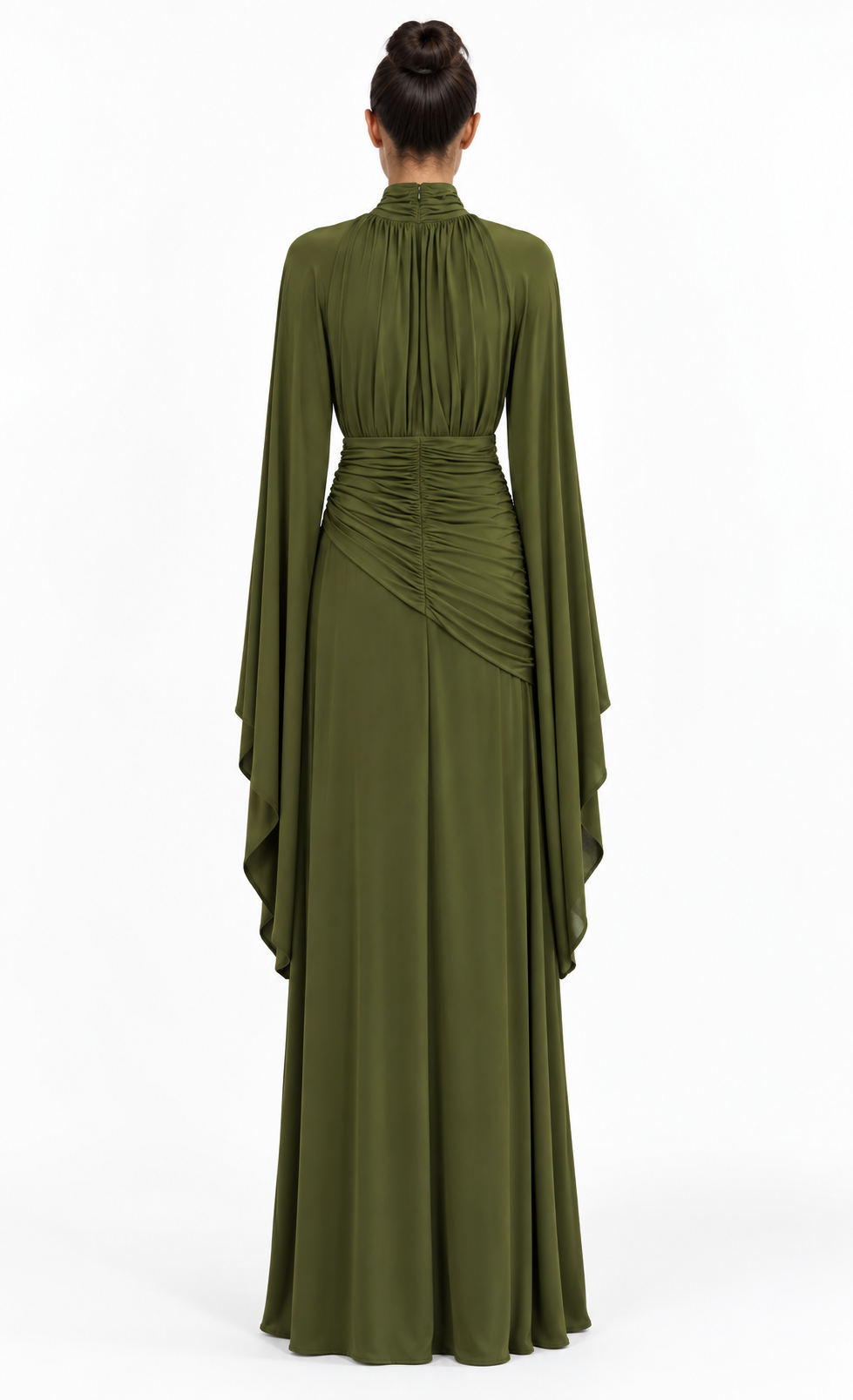NAYEELA Satin Corset Maxi Dress
