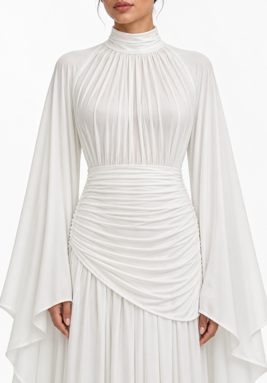 NAYEELA Satin Corset Maxi Dress