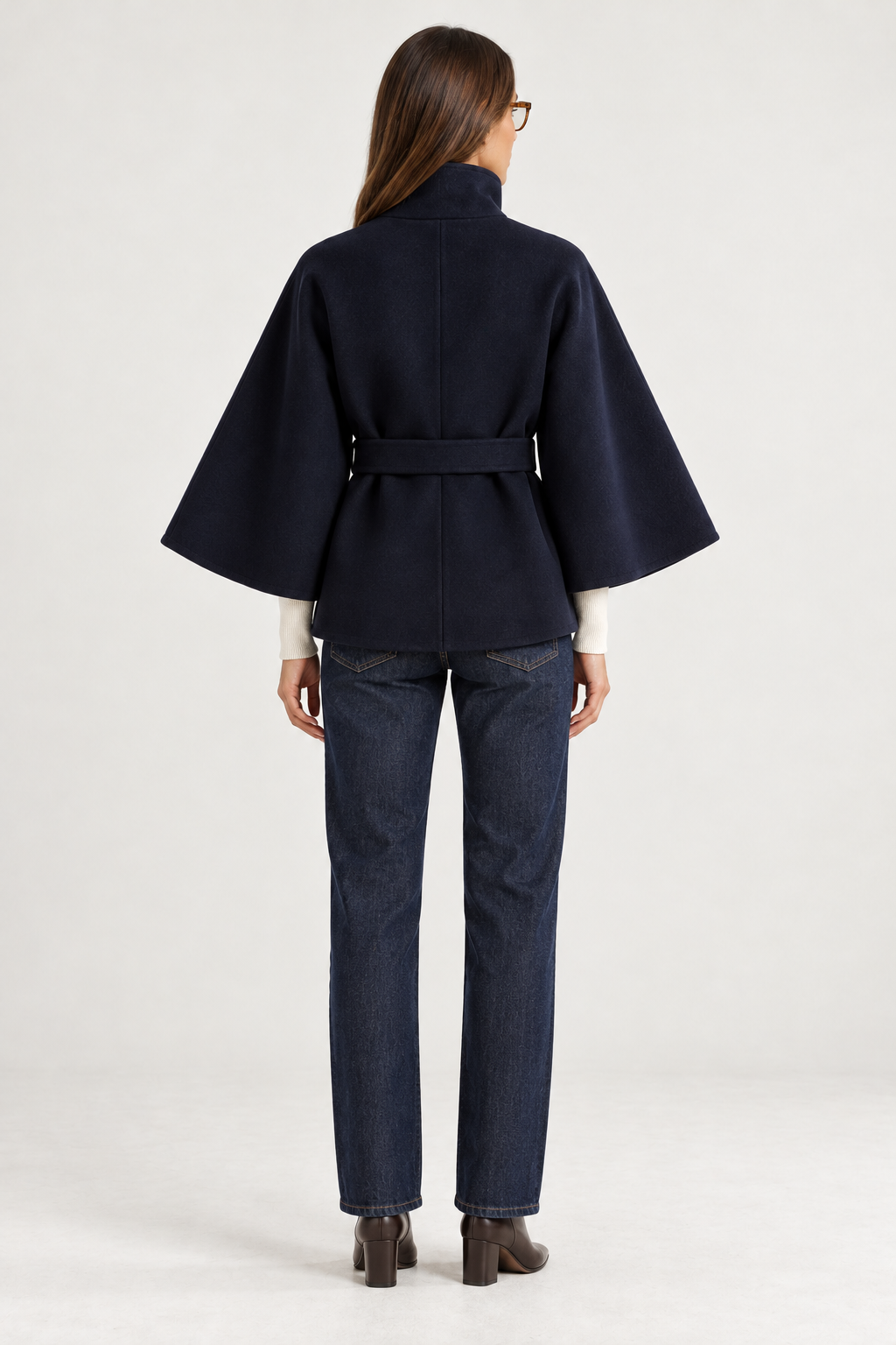 NEYLA Belted Cape Jacket