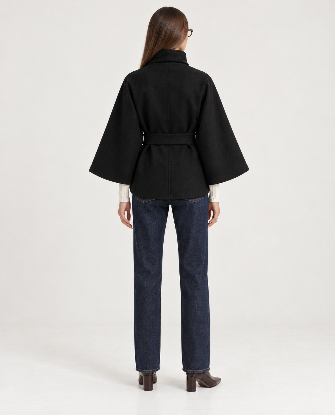 NEYLA Belted Cape Jacket