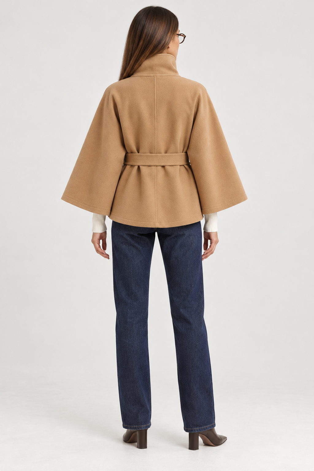 NEYLA Belted Cape Jacket