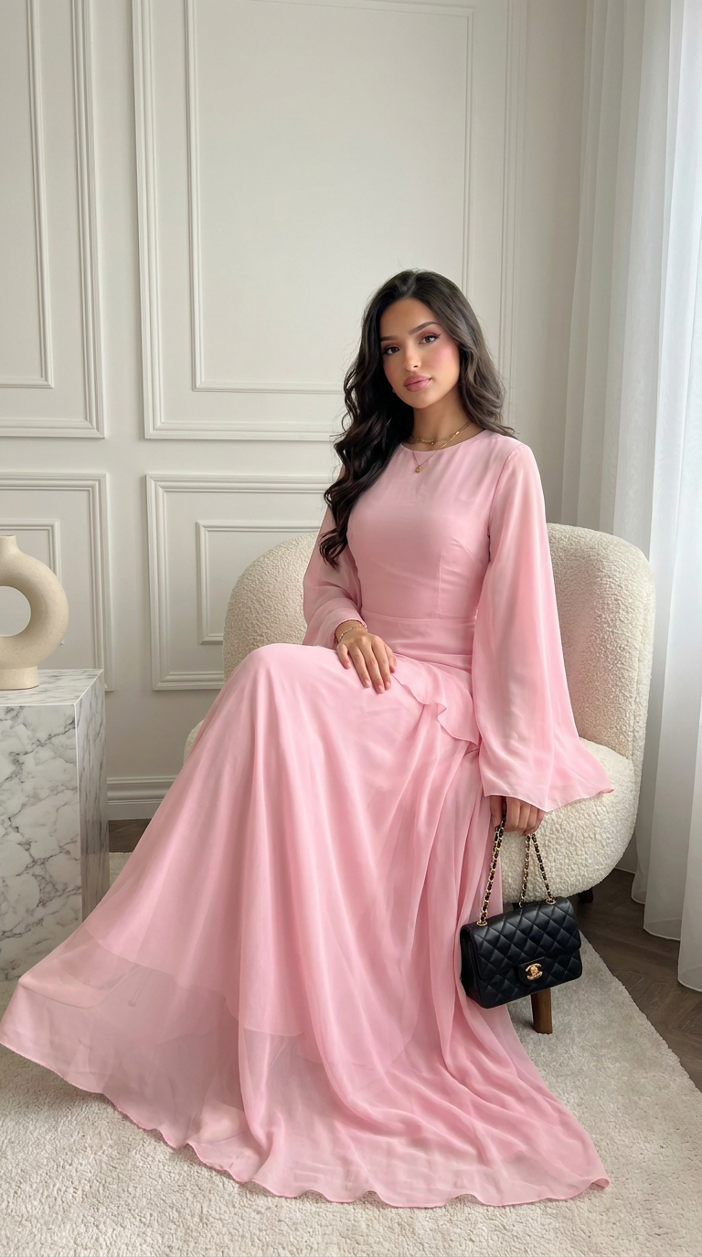 VEELYA - Chiffon Maxi Dress