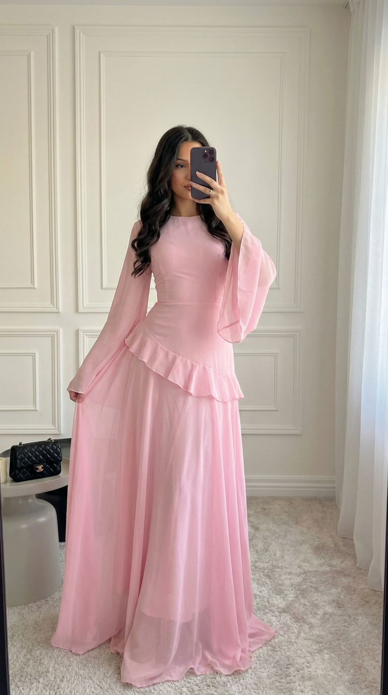 VEELYA - Chiffon Maxi Dress