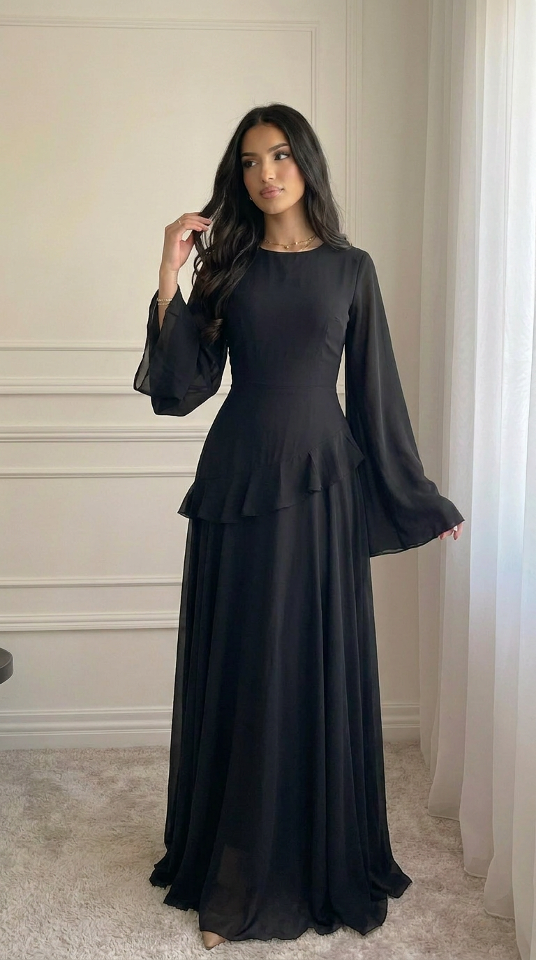 VEELYA - Chiffon Maxi Dress