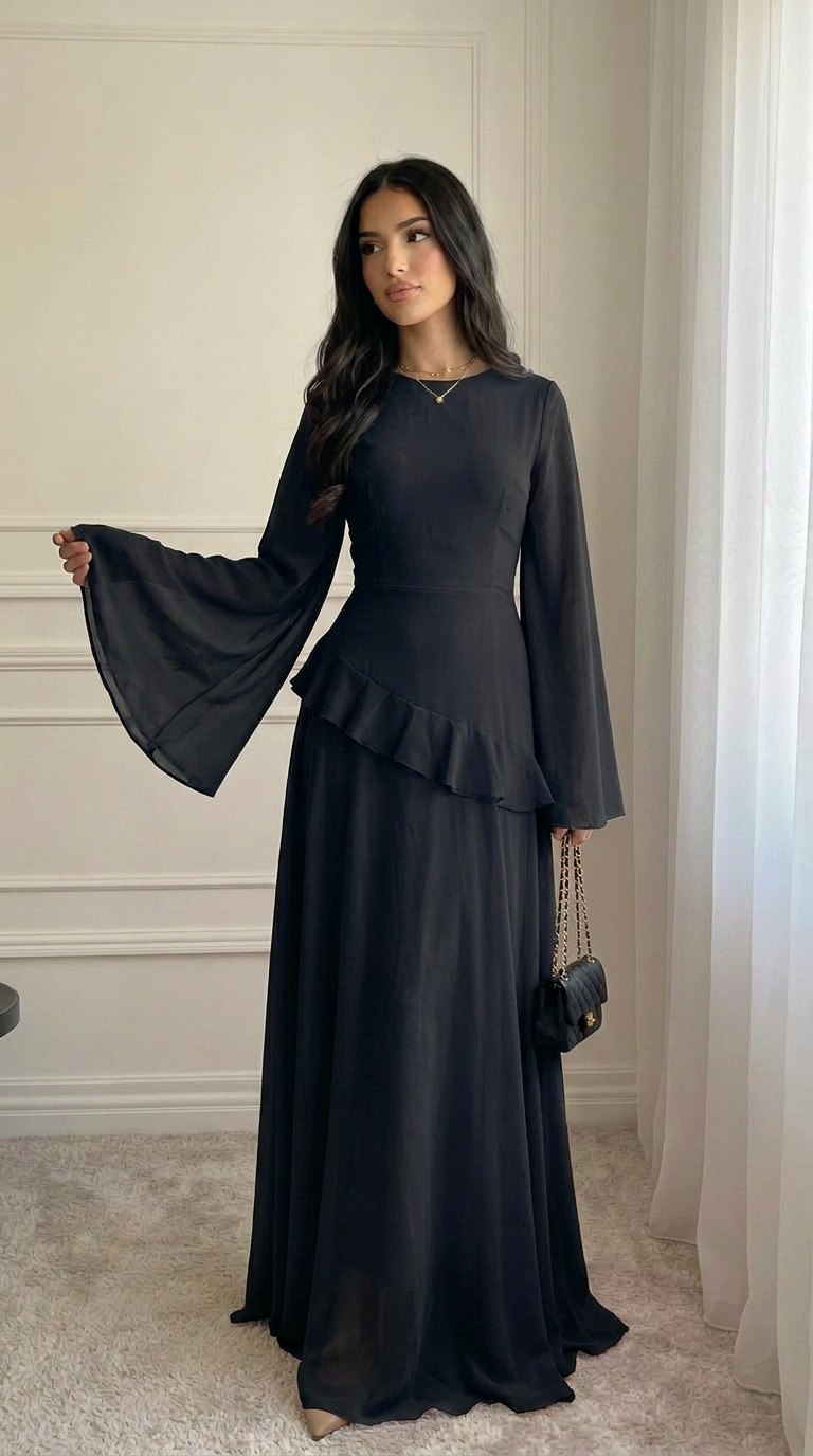 VEELYA - Chiffon Maxi Dress