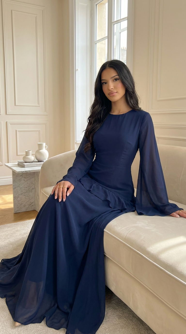 VEELYA - Chiffon Maxi Dress