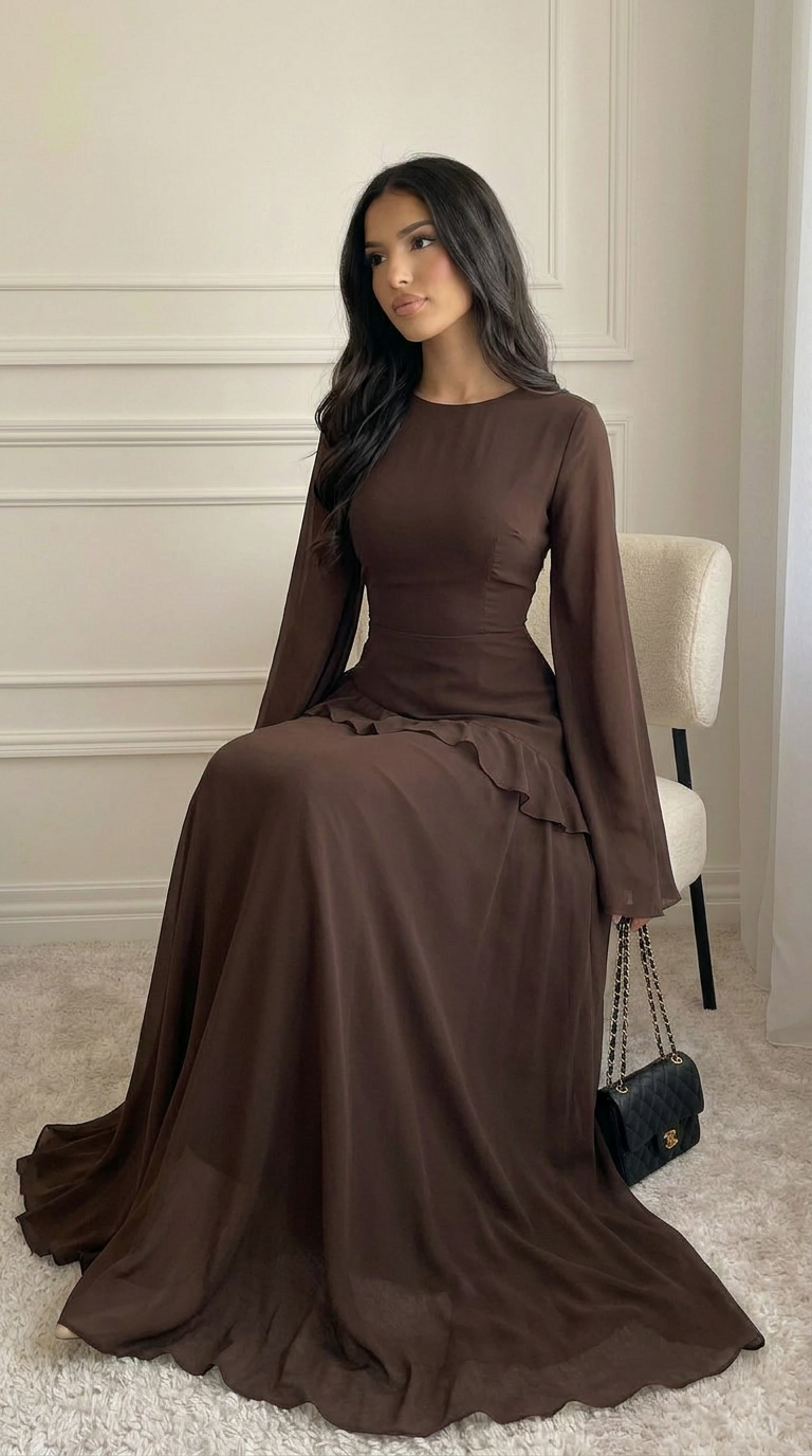 VEELYA - Chiffon Maxi Dress