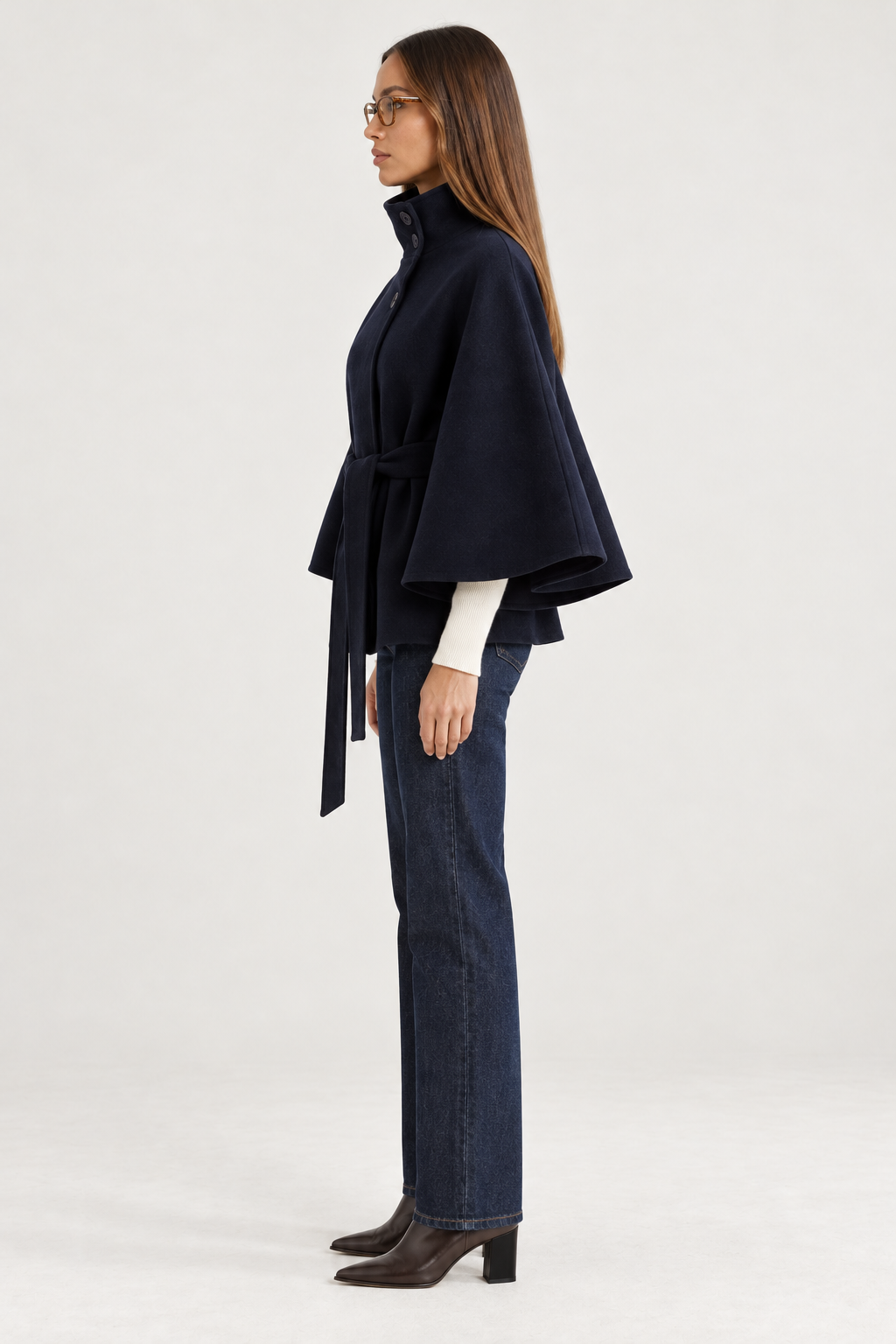 NEYLA Belted Cape Jacket
