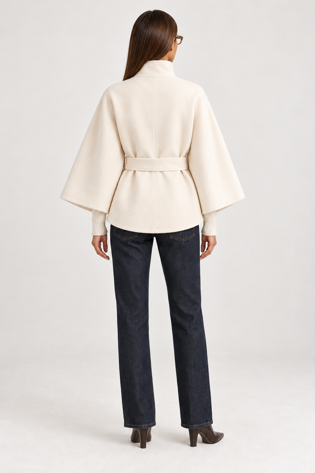NEYLA Belted Cape Jacket