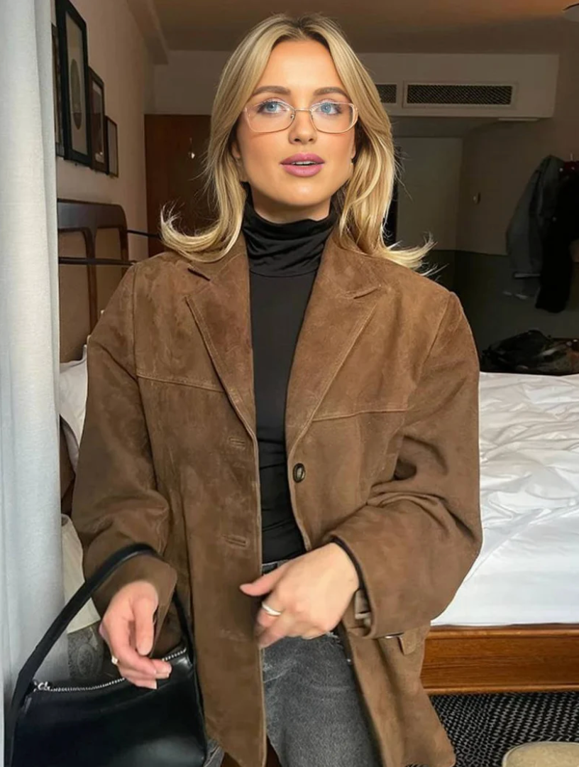 MELYA Vintage Suede Blazer