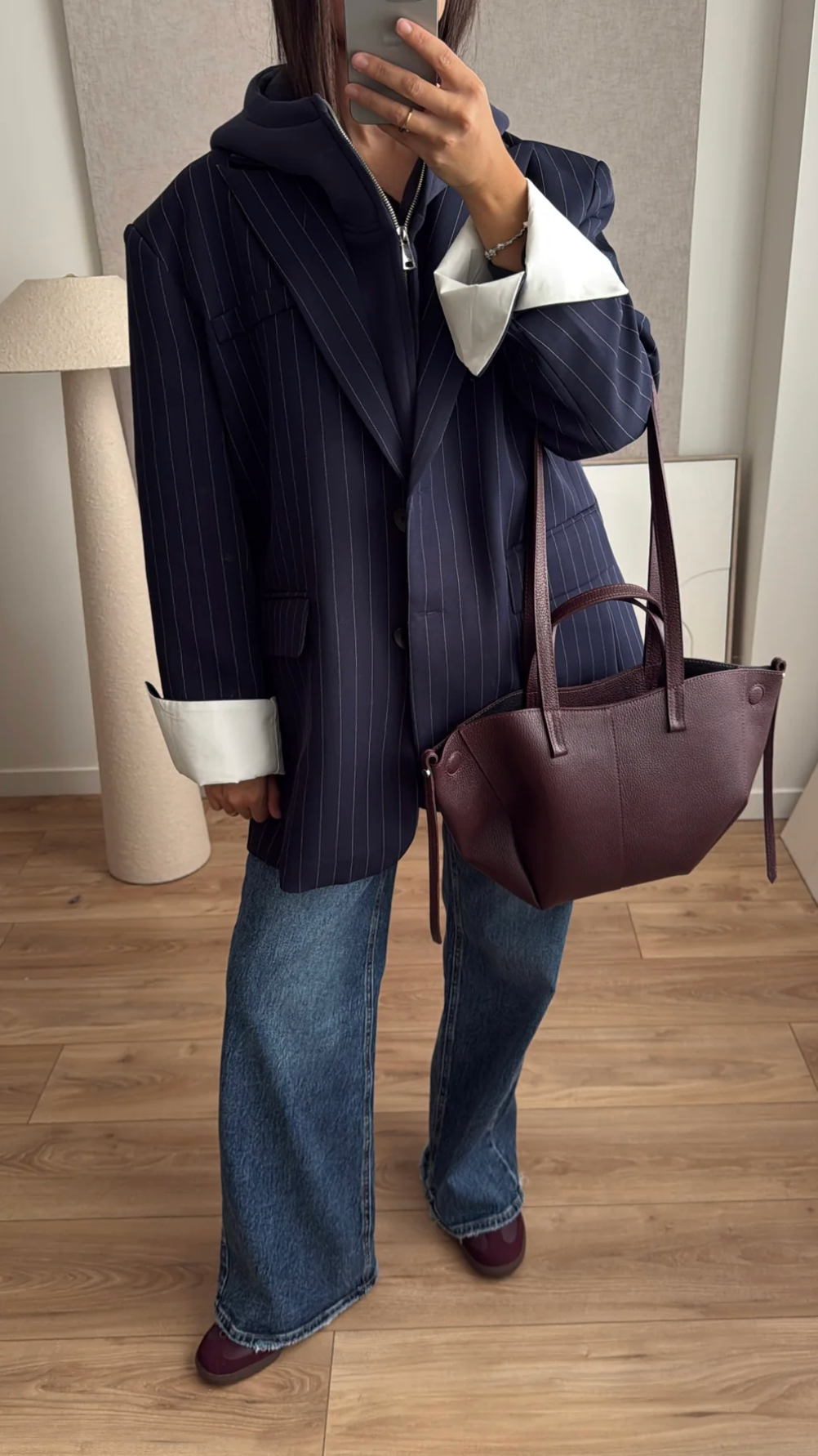 LOANA Oversized Striped Blazer