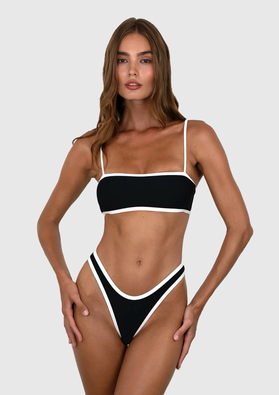 CAPUCINE - Top Schwarz