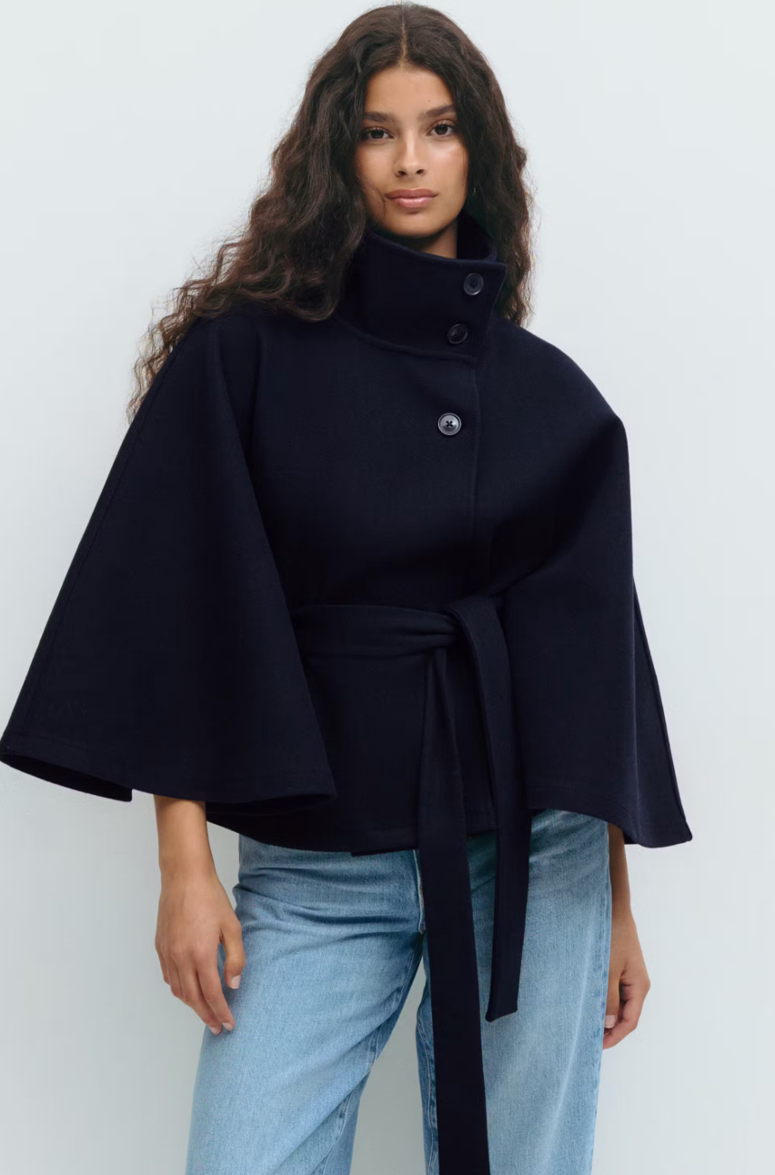 NEYLA Cape-Jacke mit Gürtel