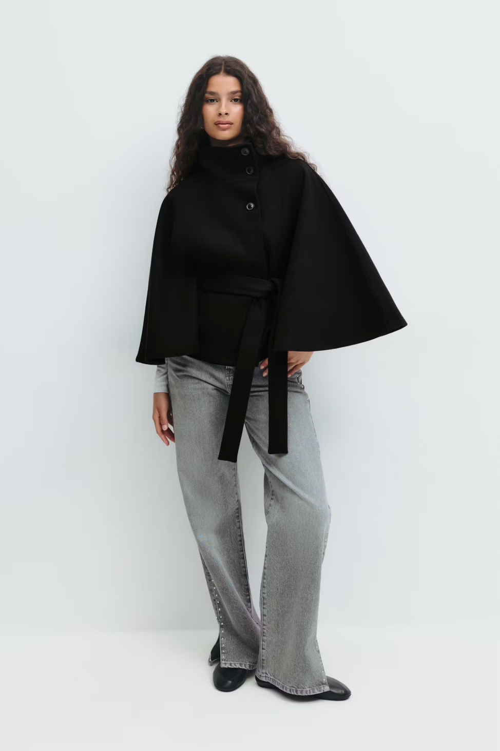 NEYLA Cape-Jacke mit Gürtel
