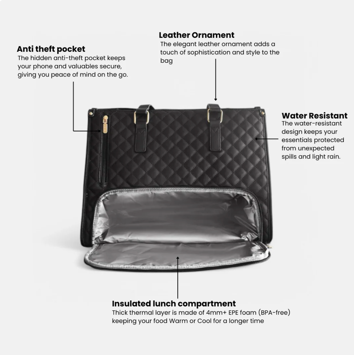 ELEGANZA™ 3-in-1-Kühltasche mit Steppmuster