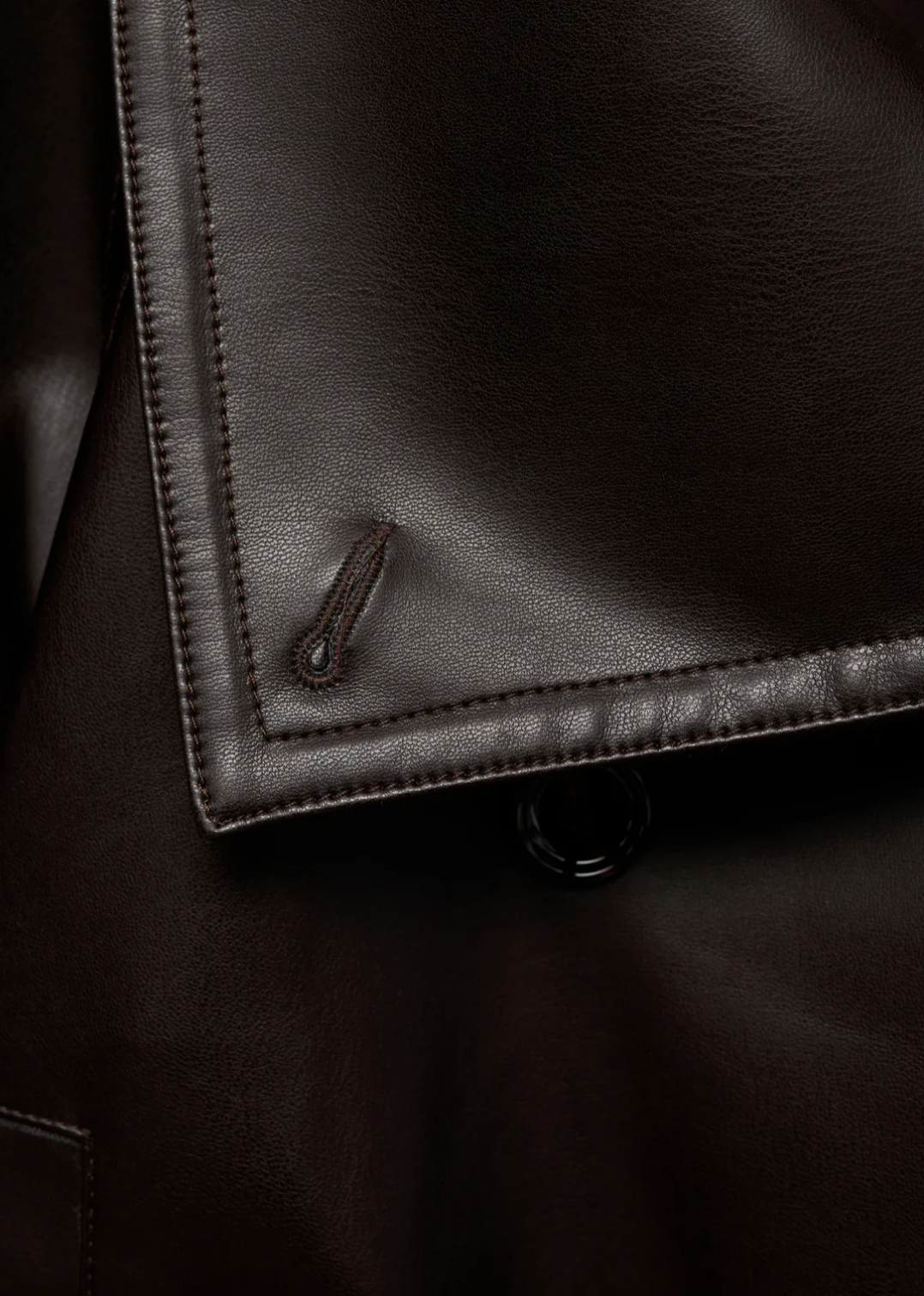 ASLI Short Belted Faux Leather Jacket