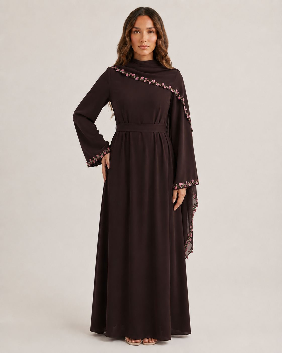 AYNUR Embroidered Maxi Dress