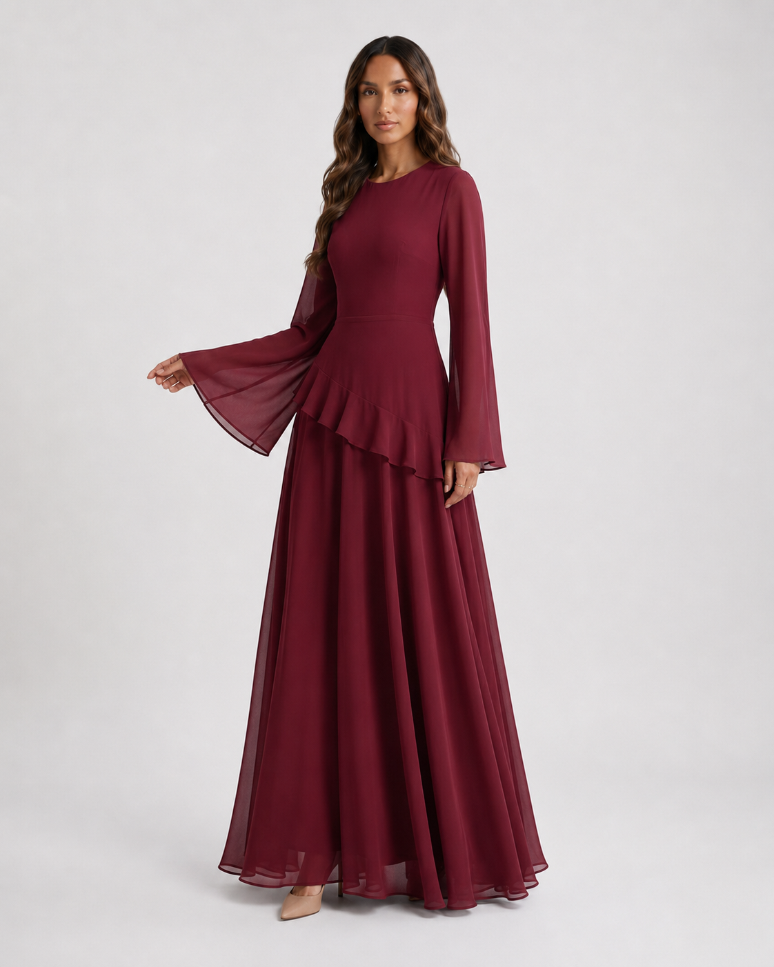 VEELYA - Chiffon Maxi Dress