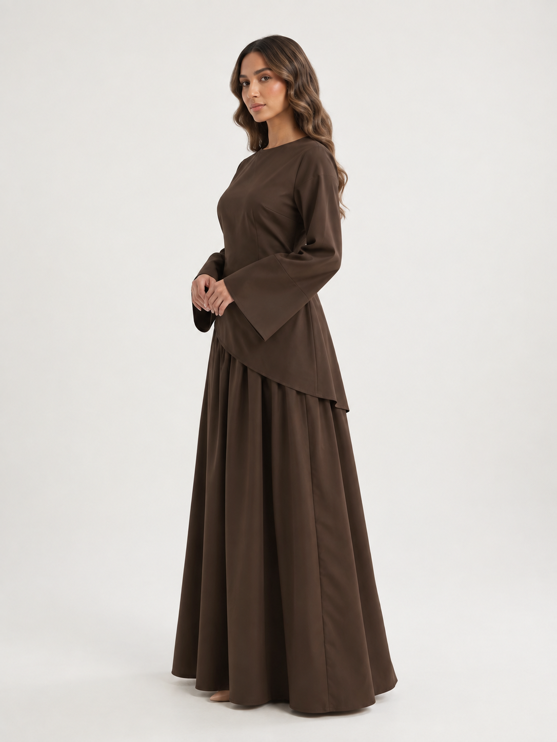 RAYHANA Asymmetric Maxi Skirt Set