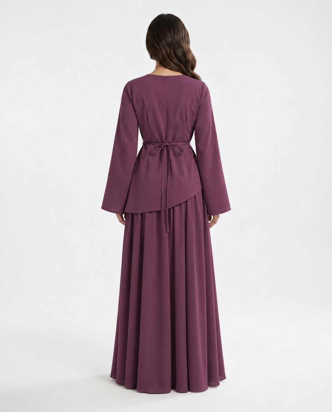 RAYHANA Asymmetric Maxi Skirt Set