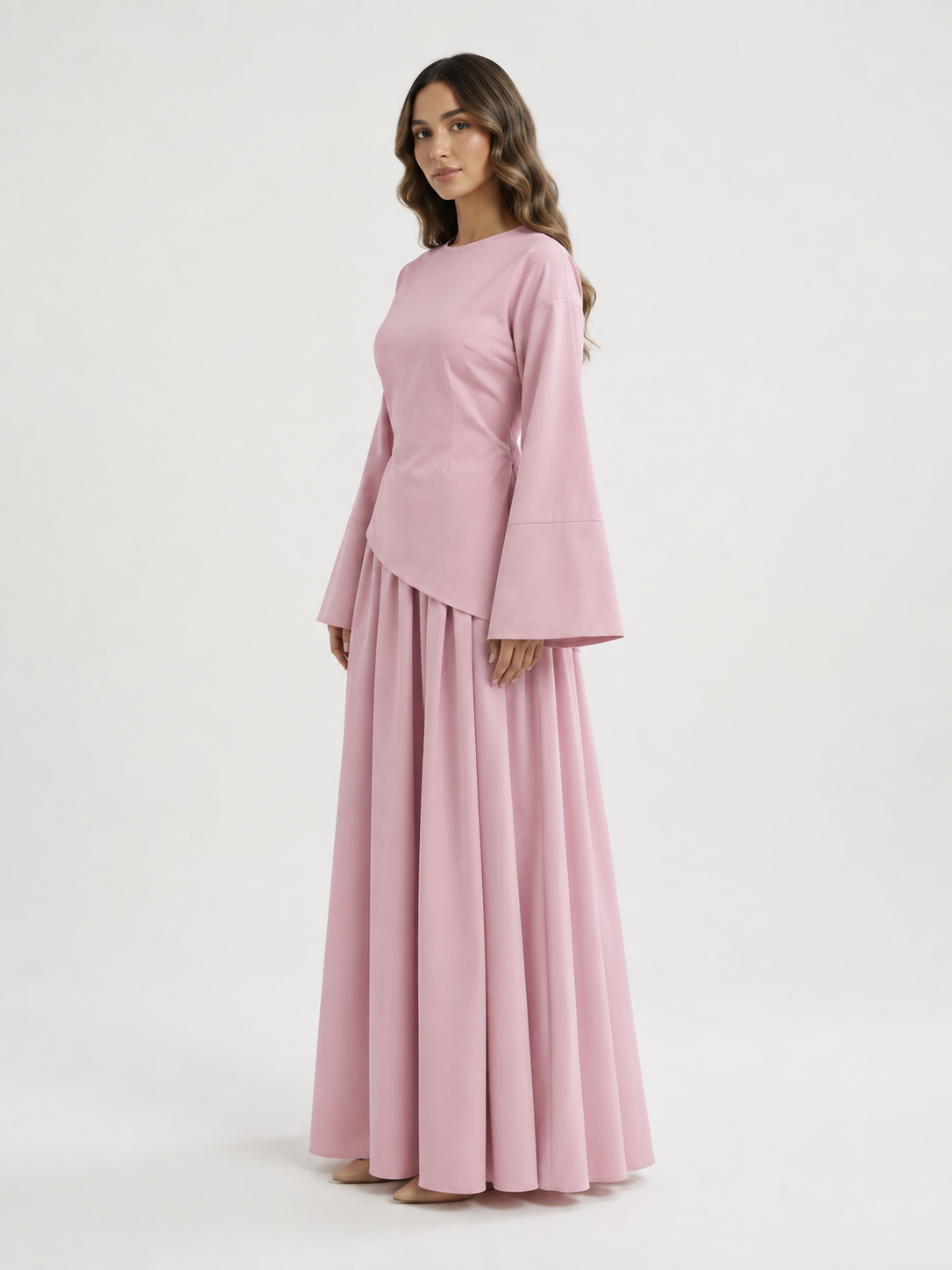 RAYHANA Asymmetric Maxi Skirt Set