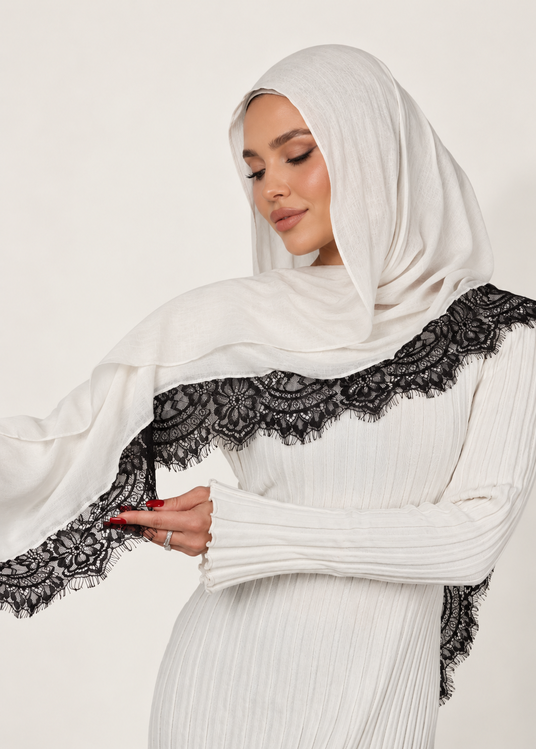 KHEYRAA Lace Modal Hijab