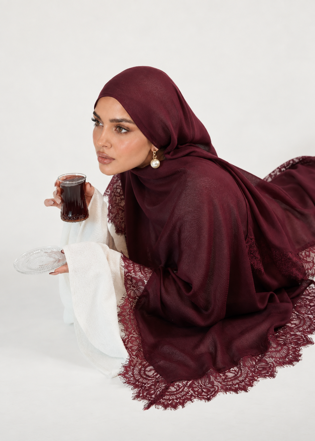 KHEYRAA Lace Modal Hijab