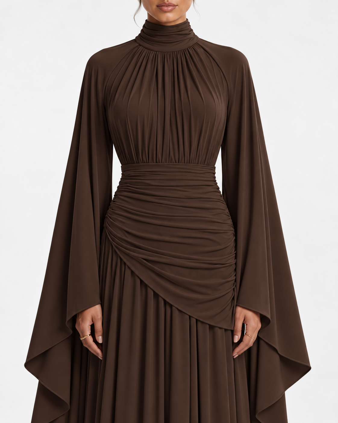 KHADEEJA Draped Maxi Dress
