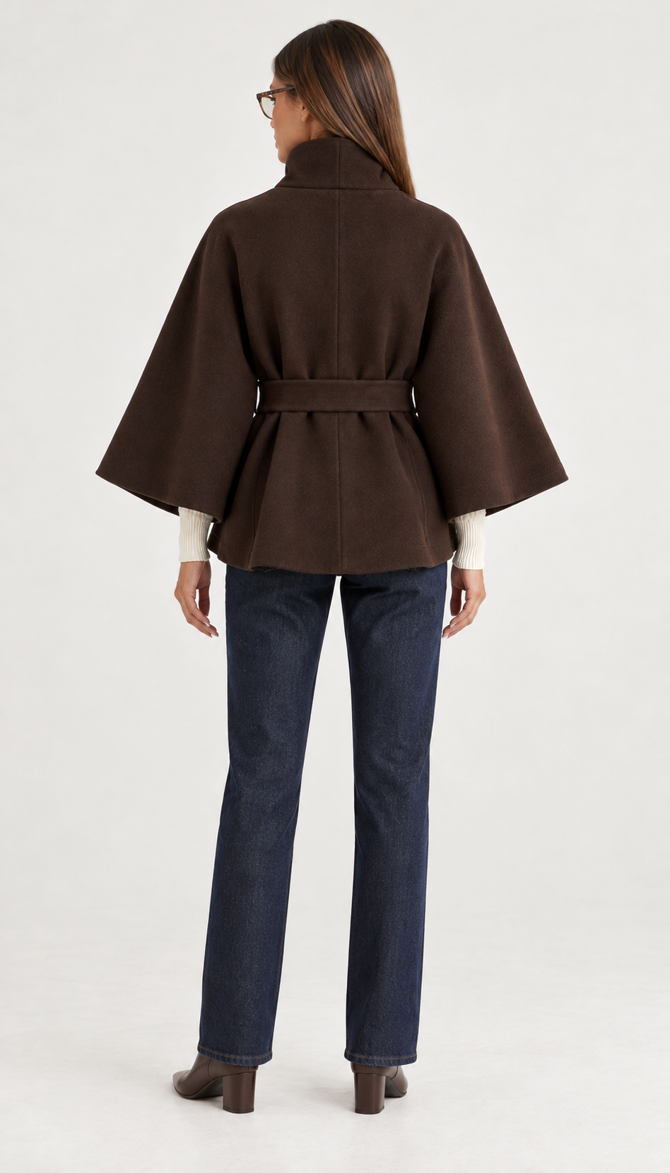 NEYLA Belted Cape Jacket