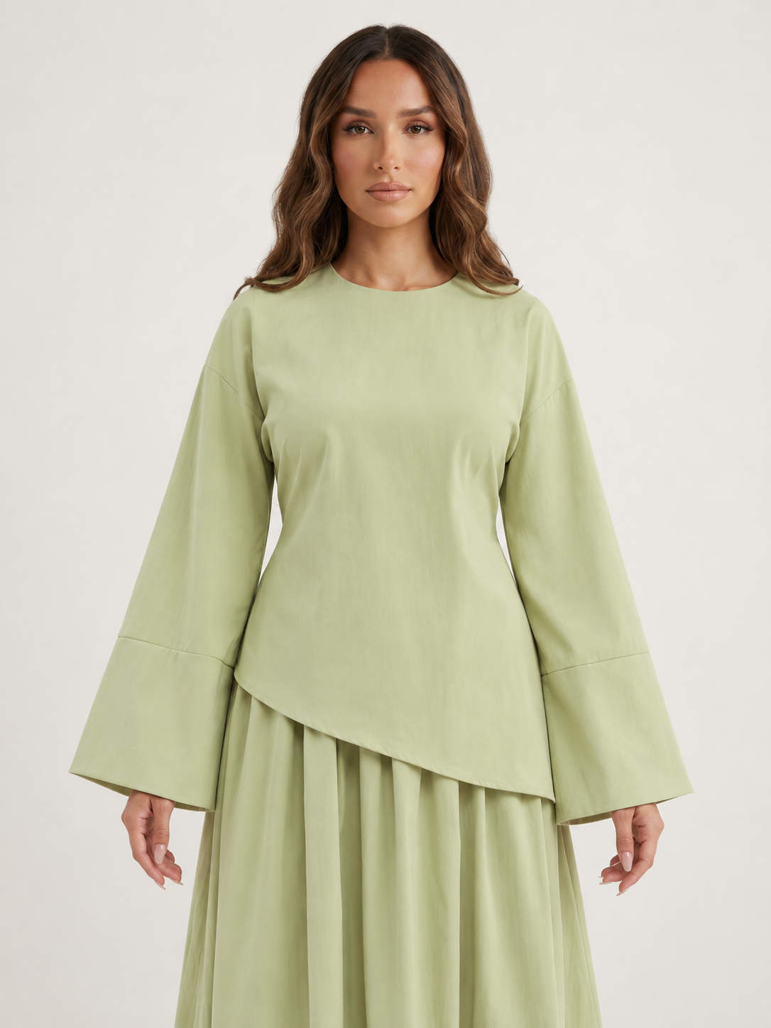 RAYHANA Asymmetric Maxi Skirt Set