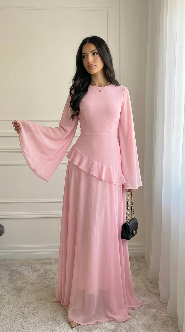 VEELYA - Chiffon Maxi Dress