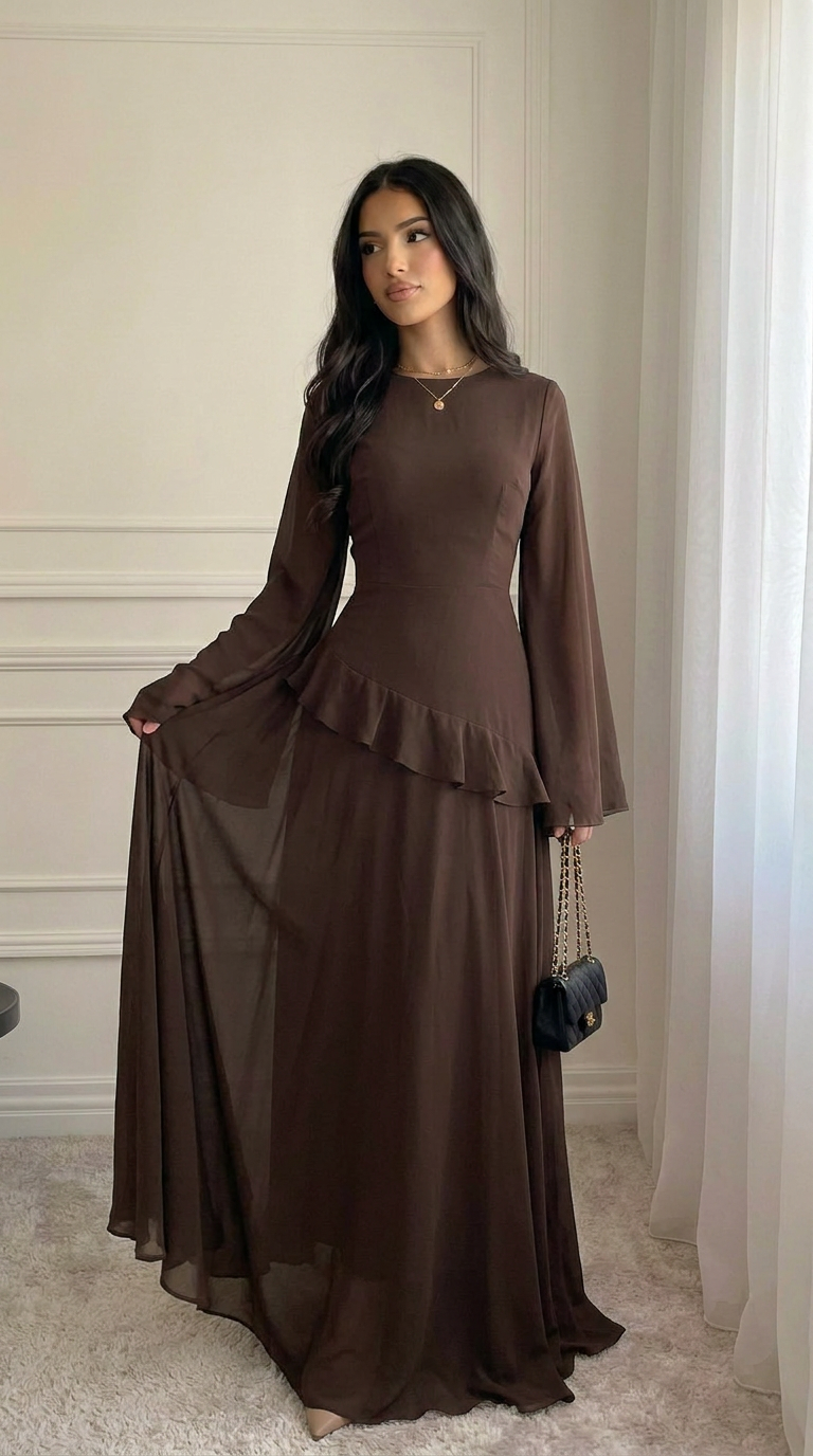 VEELYA - Chiffon Maxi Dress